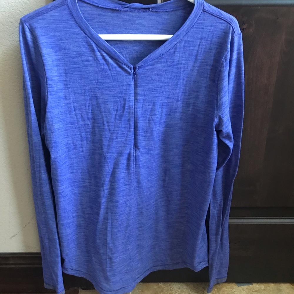 Lululemon heathered purple 1/4 zip long sleeve top
